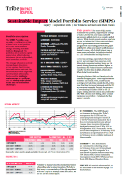 Equity factsheet Tribe Impact Capital SIMPS Equity factsheet - Q3 2025